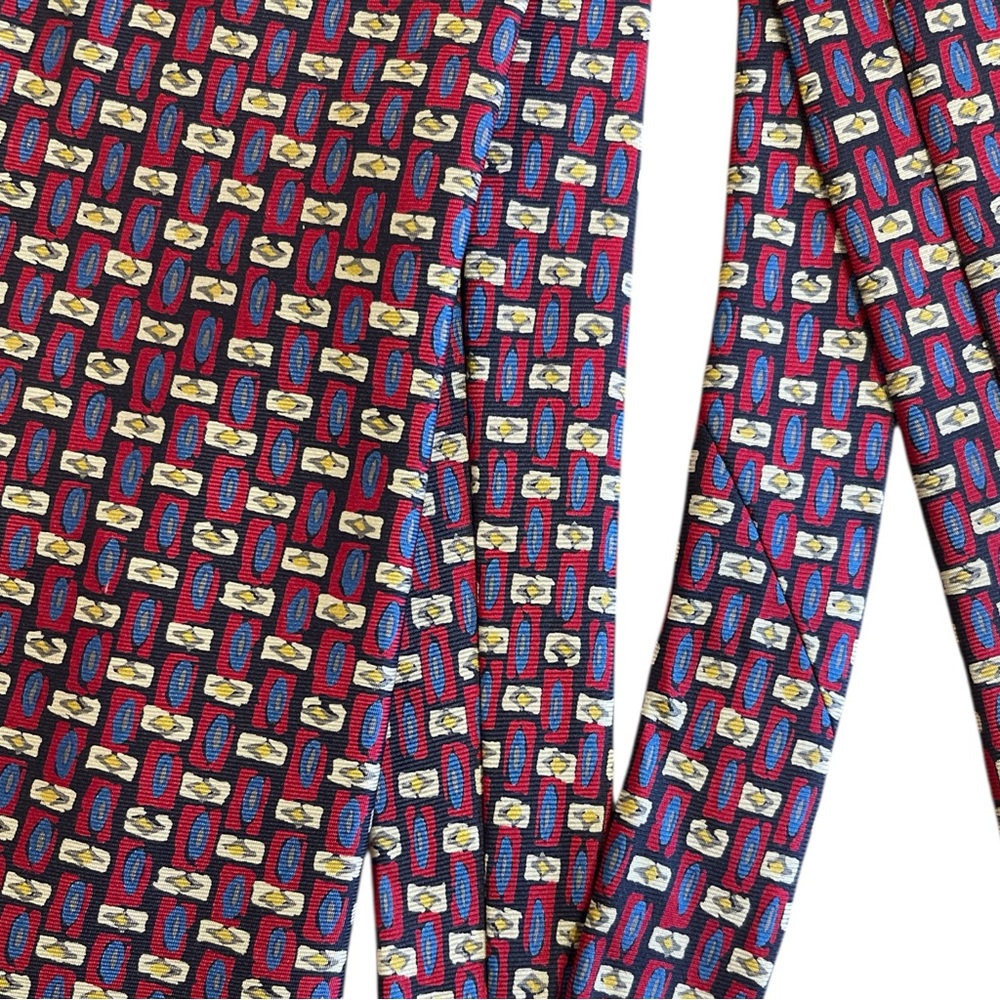 Collezione Bellagio 100% Silk Geometric Tie – 64” x 4” (3/$25)
